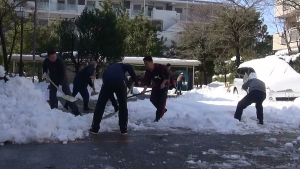 住民の雪かきパワー全開